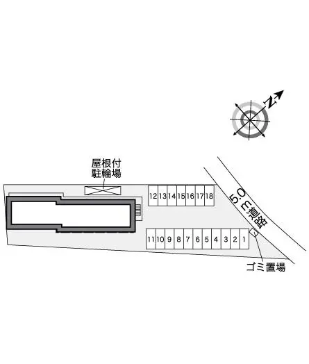 ★手数料０円★福山市山手町　月極駐車場（LP）